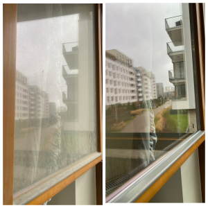 Zdjęcia przed/po: mycie okien